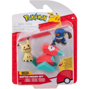 Jazwares Pokemon Battle 3 Pack Mimikyu Porygon & Croagunk (pkw4091)