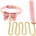 Sevanda Love Heart Butterfly Leather Collar Pink