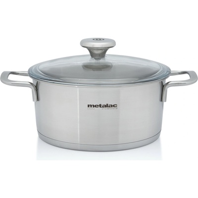 Metalac Santino Nerezový kastrol se skl. poklicí 20 cm 2,6 l
