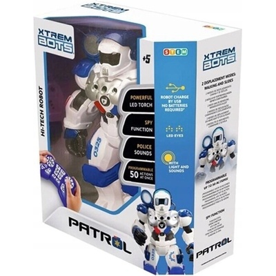 Xtrem Bots Patrol Bot – programovateľný policajný robot na diaľkové ovládanie