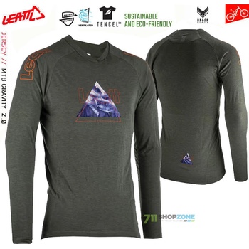 Leatt MTB Gravity 2.0 tmavo zelená