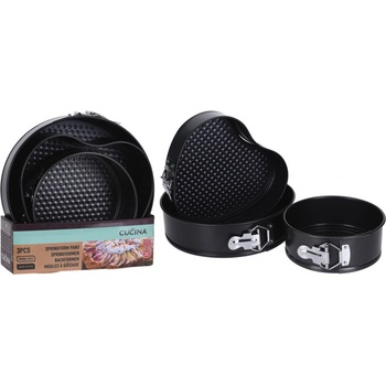 Koopman Sada 3ks pružinových forem na pečení dortů 17 - 24 cm