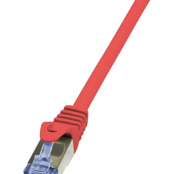 LogiLink Пач кабел PrimeLine, Cat. 6A, S/FTP, червен, 0, 25 м