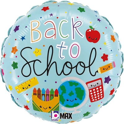 Grabo Fóliový nafukova cí balónek Back to school 18" 46cm