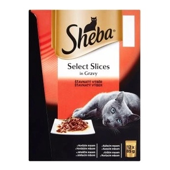 Sheba Select Slices in Gravy Šťavnatý výber 12 x 85 g