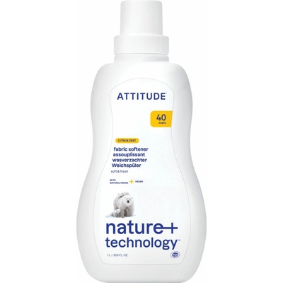 ATTITUDE Přírodní aviváž citronová kůra Nature+ 1000 ml 40 pracích dávek