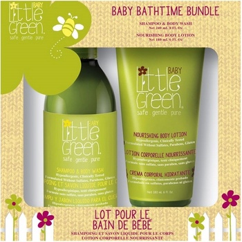 Little Green Baby Bathtime Bundle šampon a sprchový gel pro miminka 240 ml + výživné tělové mléko pro miminka 180 ml dárková sada
