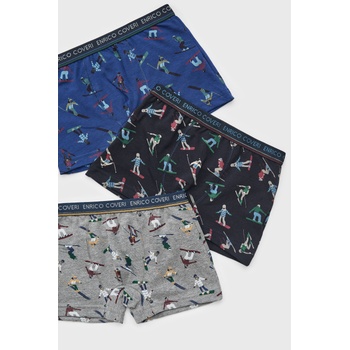 Enrico Coveri 3PACK памучни боксерки за момчета Ski (3pEB4173_box)