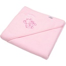 New Baby froté osuška s výšivkou a kapuckou 80x80 modrá žirafka