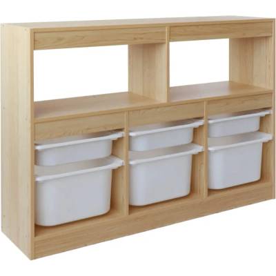 Kondela Organizér s úložnými boxy Trivix dub / bílá
