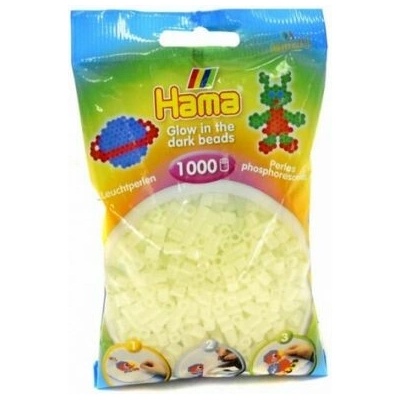 Hama H207-55 Zažehlovací korálky Midi svítící zelené 1000 ks