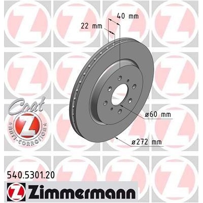 Brzdový kotúč ZIMMERMANN 540.5301.20
