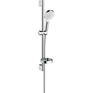 Hansgrohe Crometta - Комплект душ-глава, 2 струи, сапунници, държачи и маркучи, бял/хром 26553400 (26553400)