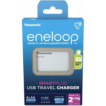 Panasonic Eneloop Smart Plus BQ-CC87 + 4x AA K-KJ87MCD40