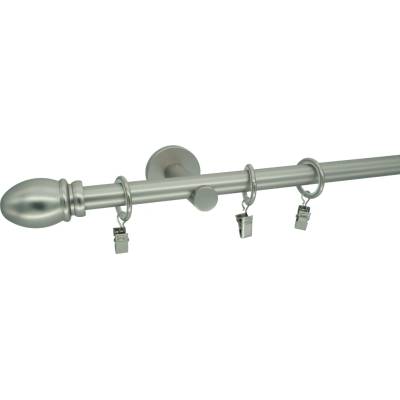 KovovégarnýžeCZ Solia modern 19 mm Jednořadá Kroužky s háčky matný nikl 180 cm