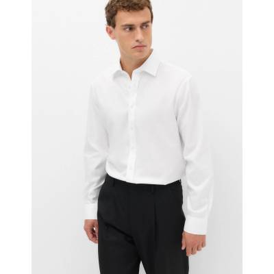 Marks & Spencer Памучна риза с тесен силует с незабавна грижа Marks & Spencer бяла Marks & Spencer | Byal | МЪЖЕ | 14.5