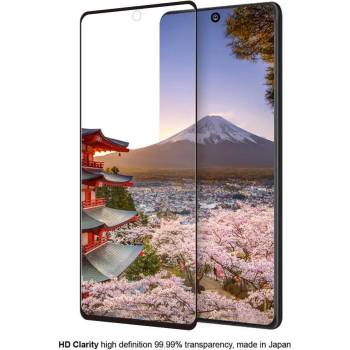 Image 1 of Eiger 3D Glass Edge to Edge Full Screen Tempered Glass - калено стъклено защитно покритие с извити ръбове за целия дисплея на Samsung Galaxy S10 Lite (черен-прозрачен)