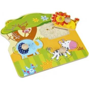 Image 1 of Classic World - Дървен пъзел с дръжки - Диви животни (3543_1)