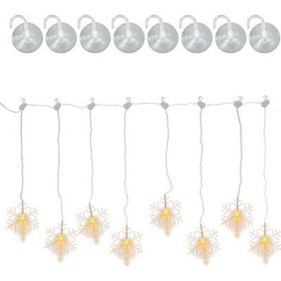 Nexos 86334 Svetelný záves vločky, 8 LED, teplo-biela
