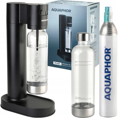 Saturátor AQUAPHOR PEARL Čierny + Fľaša + Bombička CO2 1 L