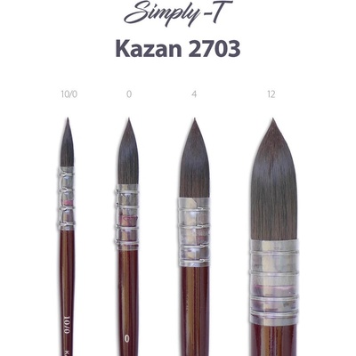 Štetec Simply-T Kazan 2703 - Quill, krátka rukoväť Veľkosť štetca: O