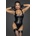 Noir Handmade F244 Powerwetlook Body with High Cut Bottom Hem XL