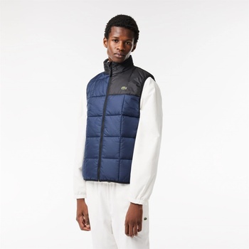 Image 1 of Lacoste Елек Lacoste Men's Core Water Resistant Quilted Gilet - Navy Blue/Black