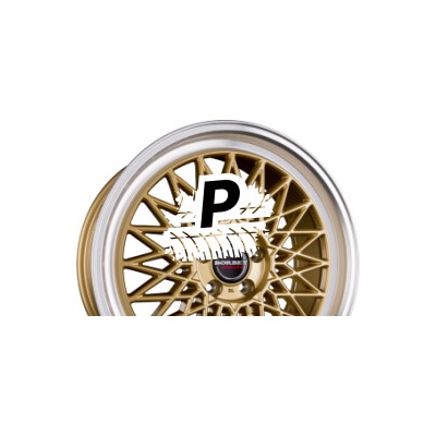 BORBET B 7x17 4x108 ET38 gold rim polished