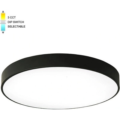 LED Плафон FINESSE R1 45W, 3xCCT-DIP, кръг, черен - VITO (2026120)