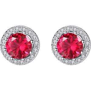 Silenti Jewelry Сребърни обеци "Рубин