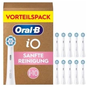 Oral-B iO Replacement Brush Heads Gentle Cleaning, White, 10 Pieces - 8006530156943 - mallbg