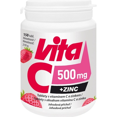 Vitabalans C-VITA + ZINC jahodova príchuť 120 tabliet