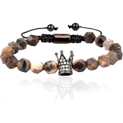 Linda's Jewelry korálkový náramok Brown Stone Fasetovaný INR202
