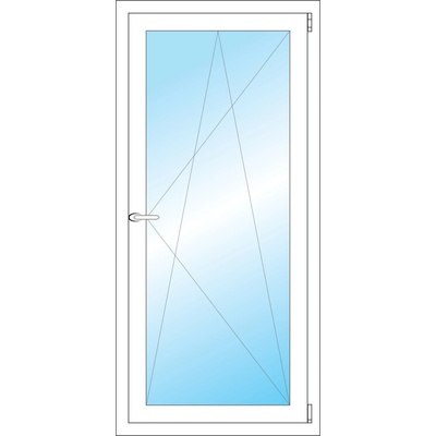 OKNA HNED Plastové okno 65x138 cm (650x1380 mm) bílé otevíravé a sklopné pravé
