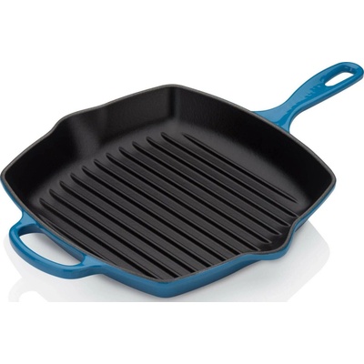 Le Creuset 20183262000422 Grilovací pánev Signature čtvercová 26 cm marseillsky modrá