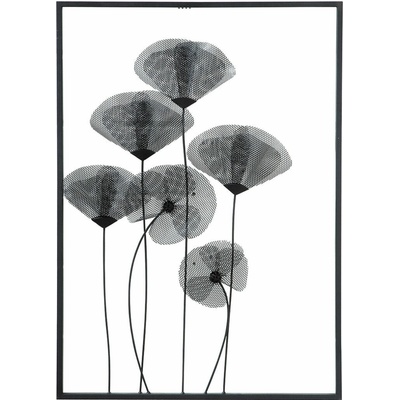 Gilde Nástěnný kovový reliéf Mohn, 70 cm