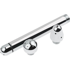 SuperLove Stainless Steel Enema Shower Nozzle with 3 Attachments