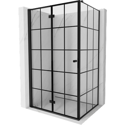 Mexen Mist-F сгъваема душ кабина лява 95 x 110 см, черна решетка, черна - 8A6T-095-110-70-77-L (8A6T-095-110-70-77-L)