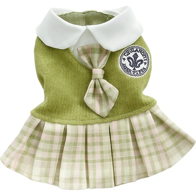Tiger`s Heart School рокля за кучета в пастeлно зелено