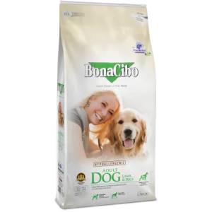 BonaCibo Lamb & Rice Adult Dog - Пълноценна храна за израснали кучета с агнешко и ориз 15 кг