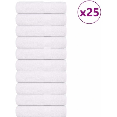 vidaXL Koupelových osušek 25 ks bílé 100 x 150 cm