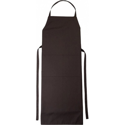 CG Workwear Zástěra Verona s laclem a kapsou 90x75 cm Hnědá čokoládová 90x75 cm CGW1146