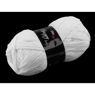 Stoklasa Pletací žinylková příze Happy Baby 100 g Balení: 1 ks, Varianta: 1 (4002) bílá 1 (4002) bílá
