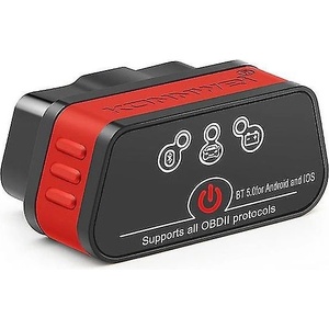 Konnwei KW901 Нископрофилна самодиагностика OBD II Bluetooth 5.0 за Android и iOS (KW901 red)