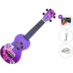 Mahalo Hibiscus Standard SET Hibiscus Purple Burst Сопрано укулеле (MD1HB-PPB-STANDARD-SET)
