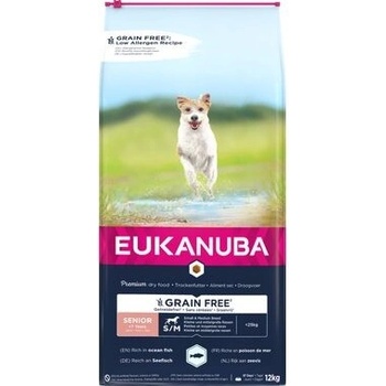 Eukanuba Grain Free Senior small/Medium breed Ocean fish 12 kg