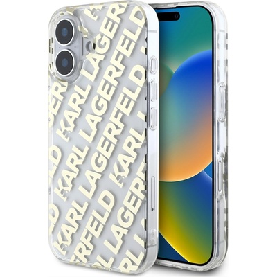 KARL LAGERFELD IML Галванично повтарящо се лого заден капак за iPhone 16 Gold Karl Lagerfeld | Lilav | ЖЕНИ | UNI