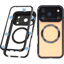 AppleMix Puzdro pre Apple iPhone 17 Pro Max – obojstranné tvrdené sklo – podpora MagSafe – čierne