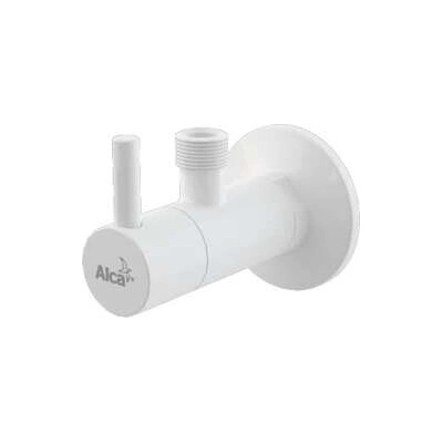Ventil rohový s filtrom 1/2"×3/8", okrúhly Alca, biela ARV001B