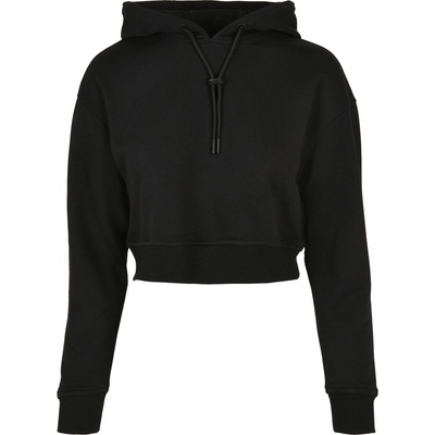 Ladies Short Slub Terry Hoody black